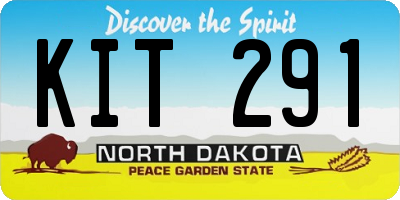ND license plate KIT291