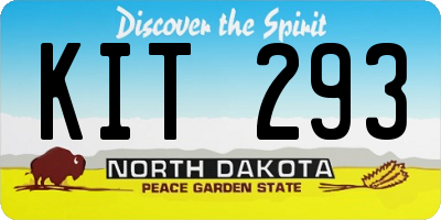 ND license plate KIT293