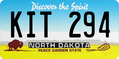 ND license plate KIT294