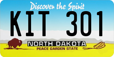ND license plate KIT301