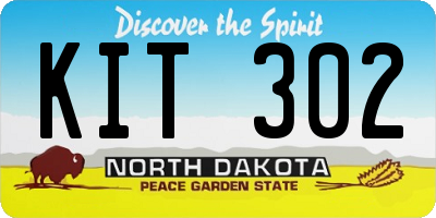 ND license plate KIT302