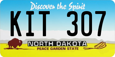 ND license plate KIT307
