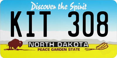 ND license plate KIT308