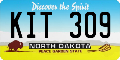 ND license plate KIT309