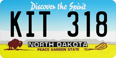 ND license plate KIT318