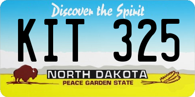 ND license plate KIT325