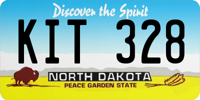 ND license plate KIT328