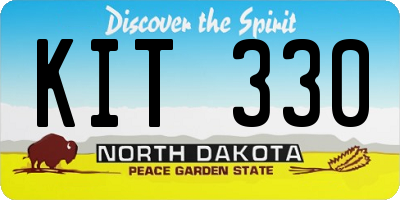 ND license plate KIT330