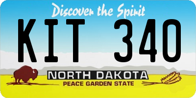 ND license plate KIT340