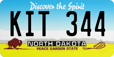 ND license plate KIT344