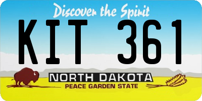 ND license plate KIT361