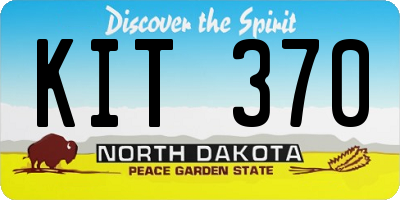 ND license plate KIT370