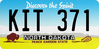 ND license plate KIT371