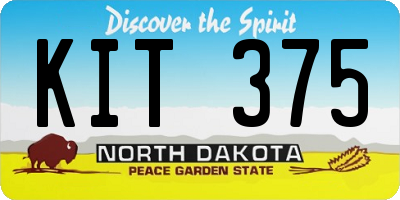 ND license plate KIT375