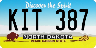 ND license plate KIT387