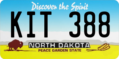 ND license plate KIT388