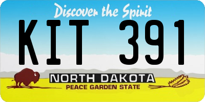 ND license plate KIT391