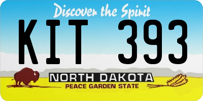 ND license plate KIT393