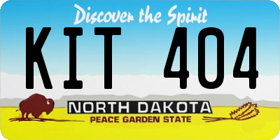 ND license plate KIT404
