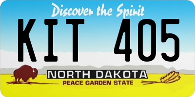 ND license plate KIT405