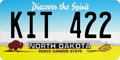 ND license plate KIT422