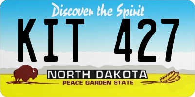 ND license plate KIT427