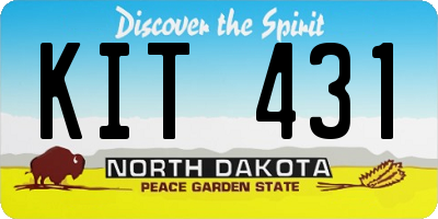 ND license plate KIT431