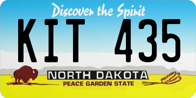 ND license plate KIT435