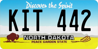 ND license plate KIT442