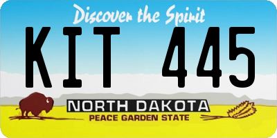 ND license plate KIT445