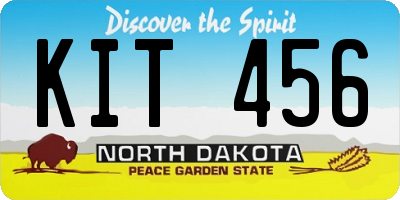 ND license plate KIT456