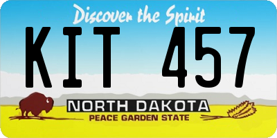 ND license plate KIT457