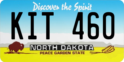 ND license plate KIT460