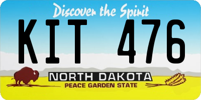 ND license plate KIT476