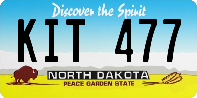 ND license plate KIT477