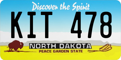 ND license plate KIT478