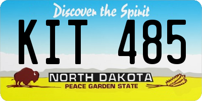 ND license plate KIT485