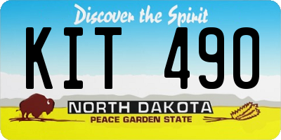 ND license plate KIT490