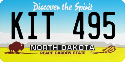 ND license plate KIT495
