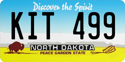 ND license plate KIT499