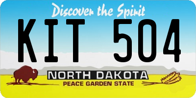 ND license plate KIT504