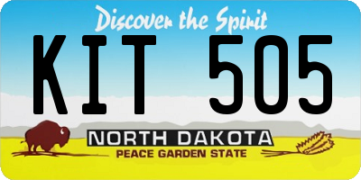 ND license plate KIT505