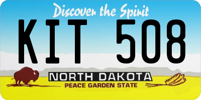 ND license plate KIT508