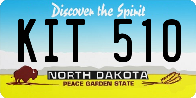 ND license plate KIT510