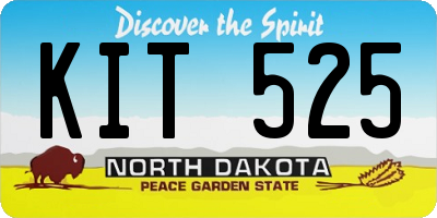 ND license plate KIT525