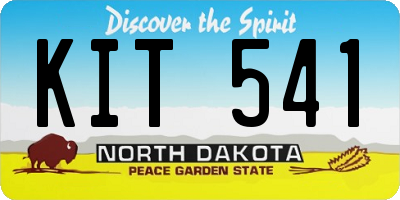 ND license plate KIT541