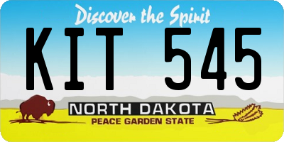 ND license plate KIT545