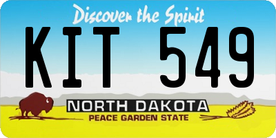 ND license plate KIT549