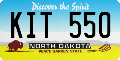 ND license plate KIT550