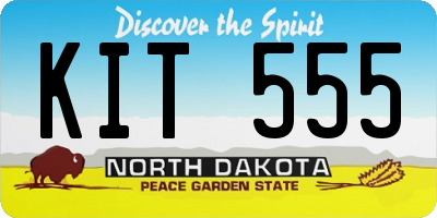 ND license plate KIT555